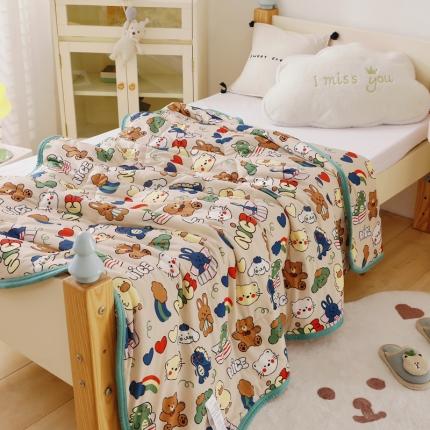 91家纺网 家纺一手货源 找家纺 （总）23年新款儿童卡通凉感丝夏被婴儿空调被幼儿园夏凉被夏季薄款被子