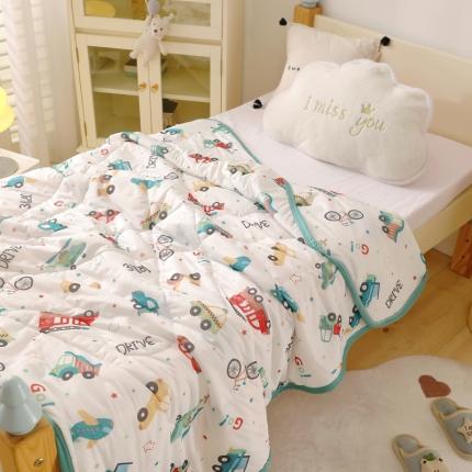 91家纺网 家纺一手货源 找家纺 （总）23年新款儿童卡通凉感丝夏被婴儿空调被幼儿园夏凉被夏季薄款被子