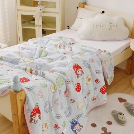 91家纺网 家纺一手货源 找家纺 （总）23年新款儿童卡通凉感丝夏被婴儿空调被幼儿园夏凉被夏季薄款被子