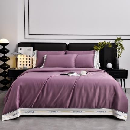 91家纺网 家纺一手货源 找家纺 （总）米奈 2024年新款水洗真丝贴边绣花四件套-奈利