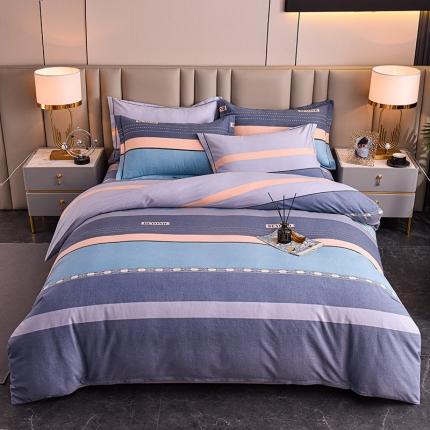 91家纺网 家纺一手货源 找家纺 橘姿 2023升级喷气全棉磨毛四件套纯棉四件套加厚直播 华贵之旅