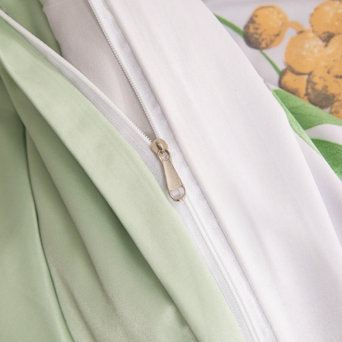 91家纺网 家纺一手货源 找家纺 氧家2025新款水洗天丝轻奢风印花四件套 丛林花影