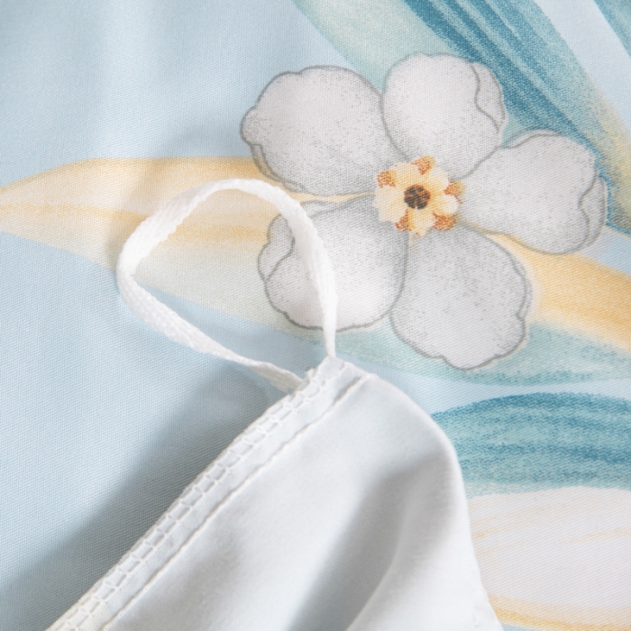 91家纺网 家纺一手货源 找家纺 氧家2025新款水洗天丝轻奢风印花四件套 陌上花开