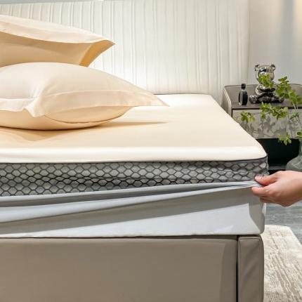 91家纺网 家纺一手货源 找家纺 A类透气50支贡缎高支床笠三件套单件纯棉床罩床垫防滑保护罩 路易斯-郁兰