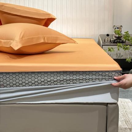 91家纺网 家纺一手货源 找家纺 A类透气50支贡缎高支床笠三件套单件纯棉床罩床垫防滑保护罩 路易斯-郁兰