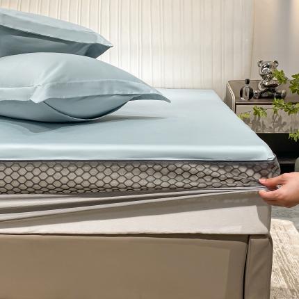 91家纺网 家纺一手货源 找家纺 A类透气50支贡缎高支床笠三件套单件纯棉床罩床垫防滑保护罩 路易斯-郁兰