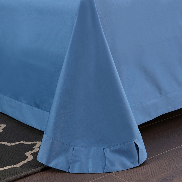 91家纺网 家纺一手货源 找家纺 慕她婚庆四件套大红色结婚全棉纯棉刺绣花多件套直播 花香蝶舞蓝灰