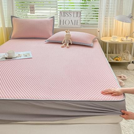 91家纺网 家纺一手货源 找家纺 （总）源舍 2024新款 A类冰豆豆床笠款凉席【有质检报告】