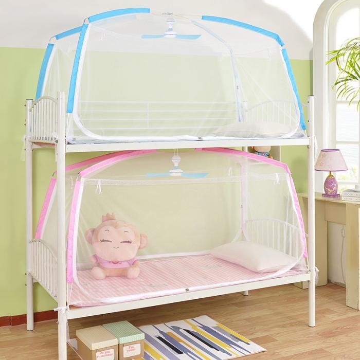 91家纺网 家纺一手货源 找家纺 2024新款童话学生蒙古包蚊帐学生宿舍上下铺蚊帐