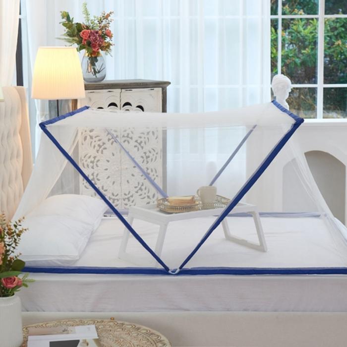 91家纺网 家纺一手货源 找家纺 2024网红折叠蚊帐学生上下铺蚊帐无固定器和固定器款