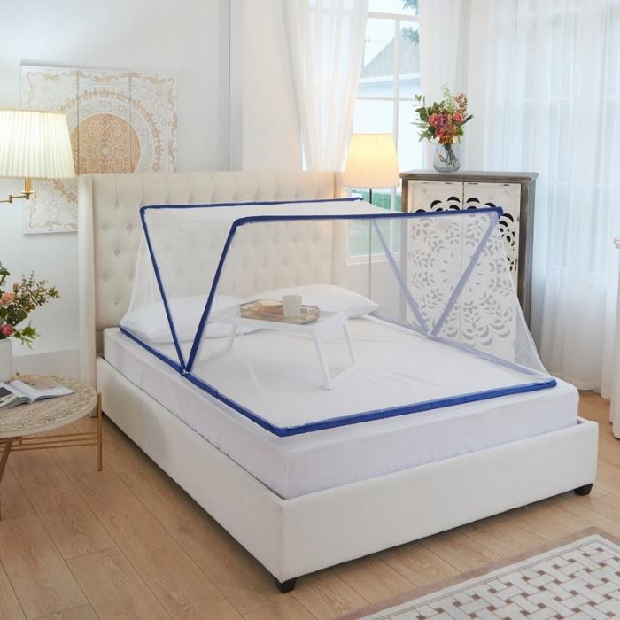 91家纺网 家纺一手货源 找家纺 2024网红折叠蚊帐学生上下铺蚊帐无固定器和固定器款