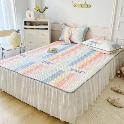 91家纺网 家纺一手货源 找家纺 （总）纽缦 2023新款乳胶床裙三件套