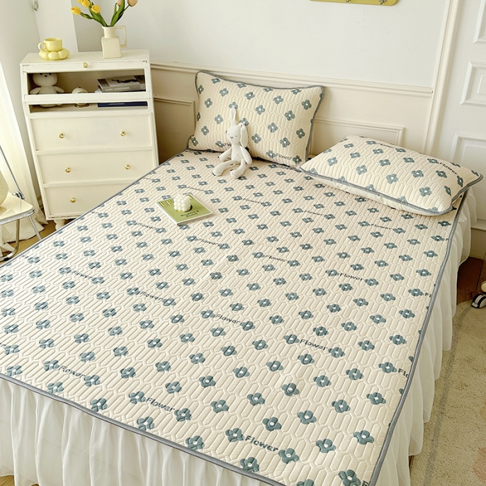 91家纺网 家纺一手货源 找家纺 纽缦 2023新款乳胶床裙三件套 灵动-卡其