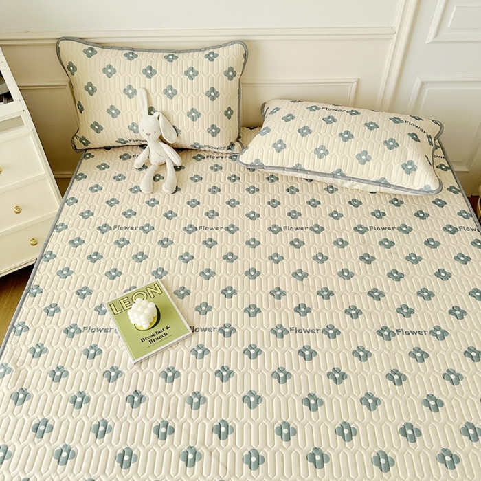 91家纺网 家纺一手货源 找家纺 纽缦 2023新款乳胶床裙三件套 灵动-卡其