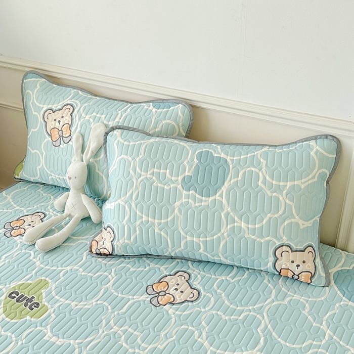 91家纺网 家纺一手货源 找家纺 纽缦 2023新款乳胶床裙三件套 蝴蝶熊