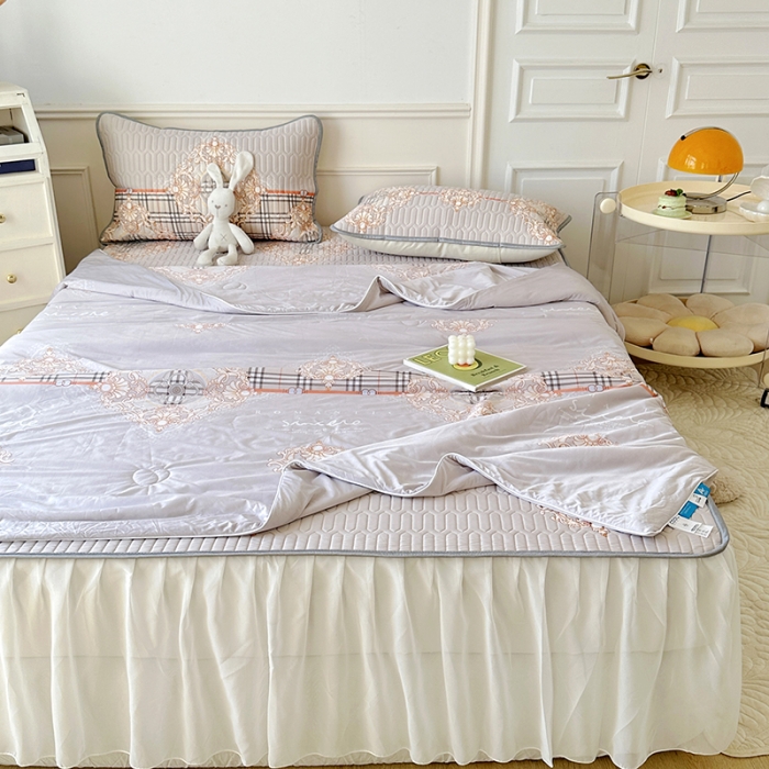 91家纺网 家纺一手货源 找家纺 纽缦 2023新款乳胶床裙三件套 巴利生活