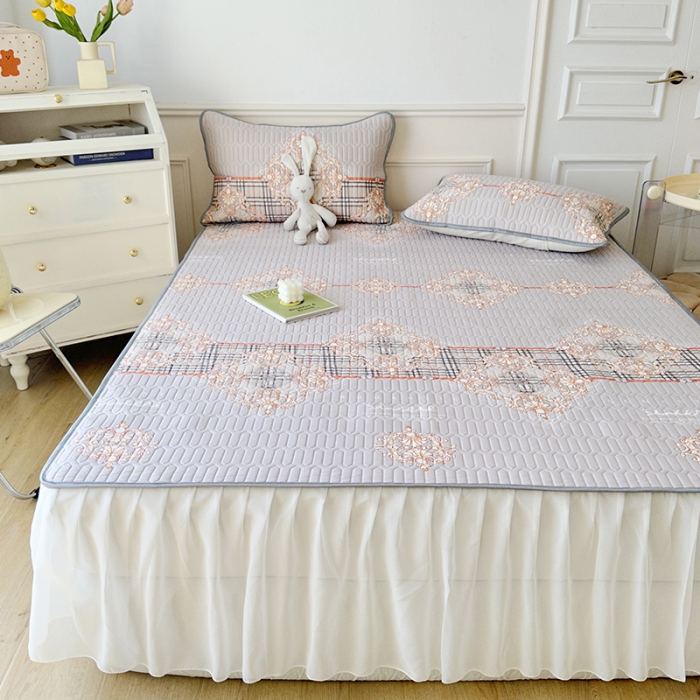 91家纺网 家纺一手货源 找家纺 纽缦 2023新款乳胶床裙三件套 巴利生活