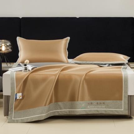 91家纺网 家纺一手货源 找家纺 （总）航途席业  2025年新款提花冰丝凉席三件套素色系列