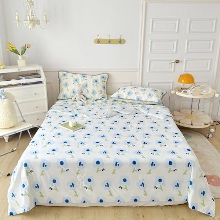 纽缦 2023新款乳胶床裙四件套 蝶恋-兰