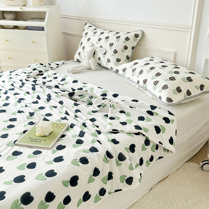 91家纺网 家纺一手货源 找家纺 纽缦 2023新款乳胶床裙四件套 浅夏-白