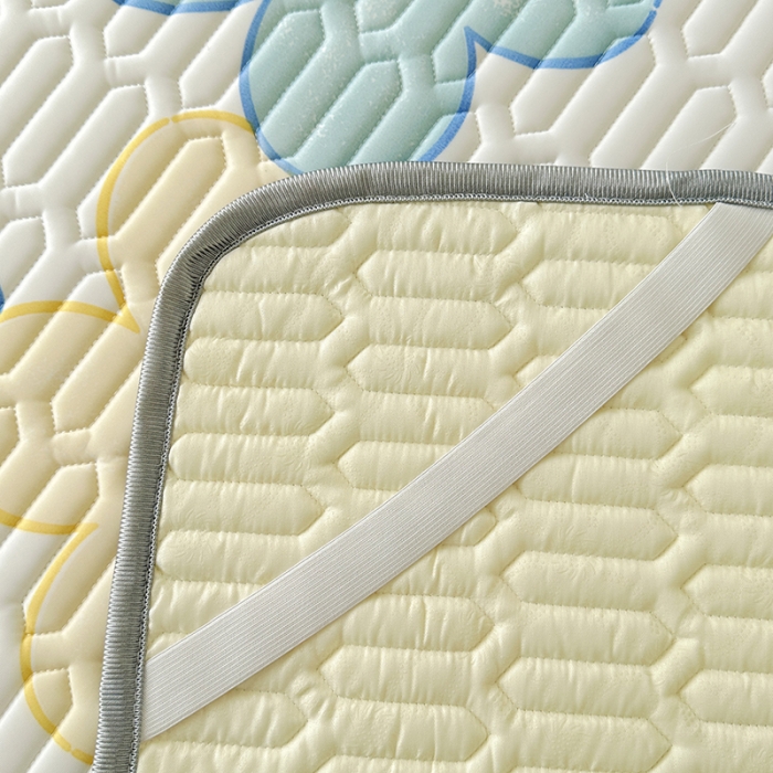 91家纺网 家纺一手货源 找家纺 纽缦 2023新款乳胶床单四件套 花季-白蓝