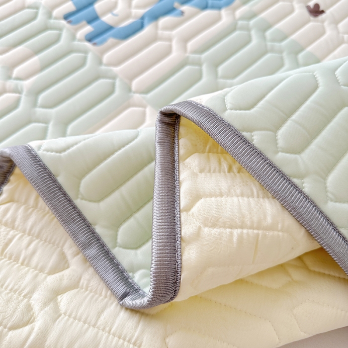 91家纺网 家纺一手货源 找家纺 纽缦 2023新款乳胶床单四件套 恐龙假期