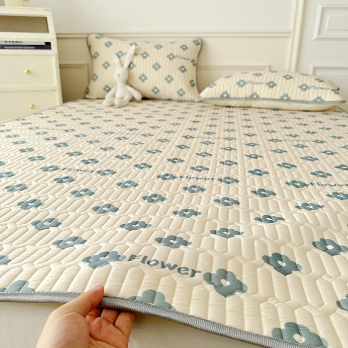 91家纺网 家纺一手货源 找家纺 纽缦 2023新款乳胶床单四件套 灵动-卡其