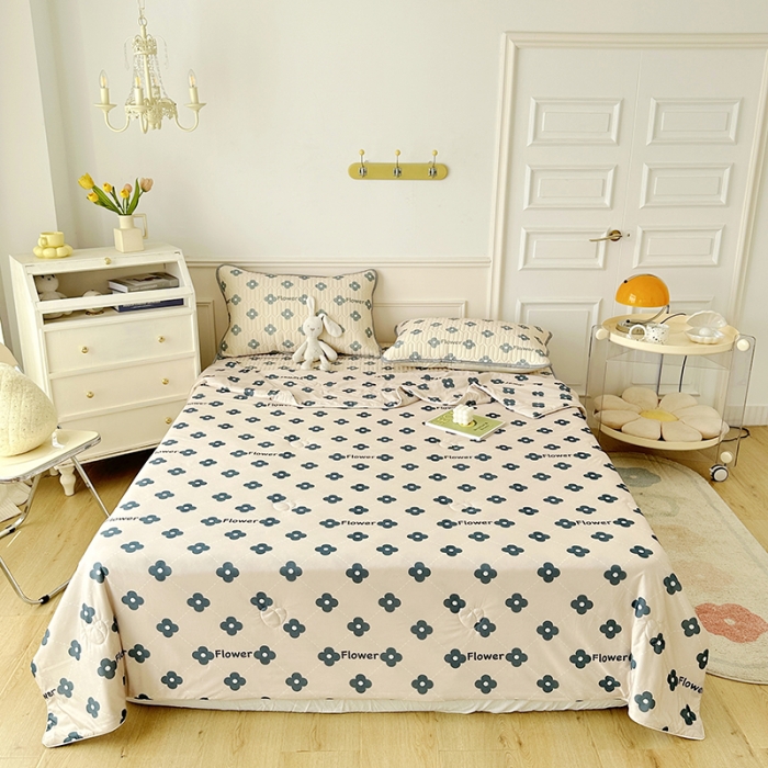 91家纺网 家纺一手货源 找家纺 纽缦 2023新款乳胶床单四件套 灵动-卡其