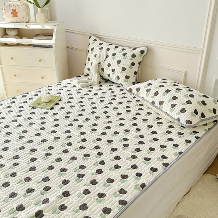 91家纺网 家纺一手货源 找家纺 纽缦 2023新款乳胶床单四件套 浅夏-白