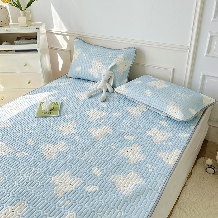 91家纺网 家纺一手货源 找家纺 纽缦 2023新款乳胶床单四件套 小飞象