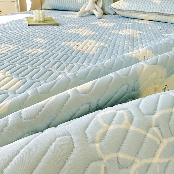 91家纺网 家纺一手货源 找家纺 纽缦 2023新款乳胶床单四件套 小飞象