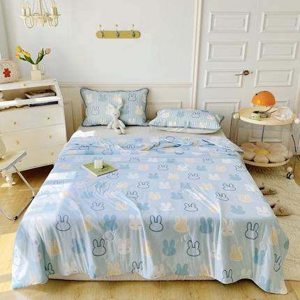 纽缦 2023新款乳胶床单四件套 小兔出没