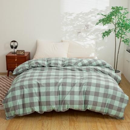 91家纺网 家纺一手货源 找家纺 （总）柠萌家居 2023年新款无印风格A类全棉色织水洗棉四件套