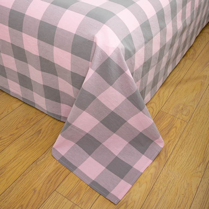 91家纺网 家纺一手货源 找家纺 （总）柠萌家居 2023年新款无印风格A类全棉色织水洗棉四件套