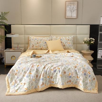 91家纺网 家纺一手货源 找家纺 （总）2025新款水洗棉麻印花夏凉被