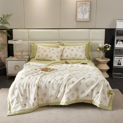 91家纺网 家纺一手货源 找家纺 （总）2025新款水洗棉麻印花夏凉被