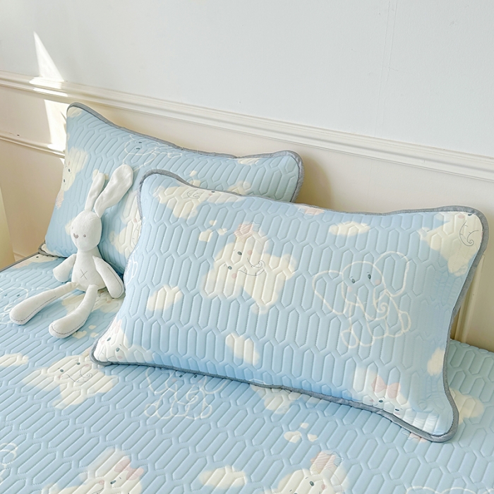 91家纺网 家纺一手货源 找家纺 纽缦 乳胶床笠三件套 小飞象