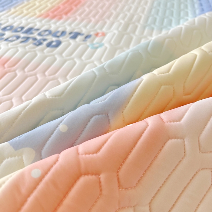 91家纺网 家纺一手货源 找家纺 纽缦 乳胶床笠三件套 彩虹语