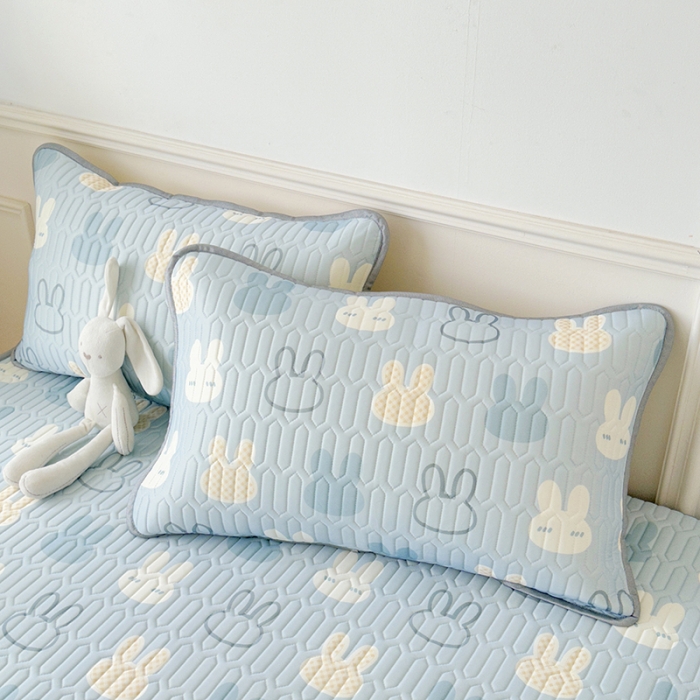 91家纺网 家纺一手货源 找家纺 纽缦 乳胶床笠三件套 小兔出没