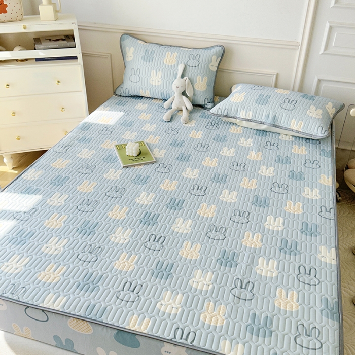 91家纺网 家纺一手货源 找家纺 纽缦 乳胶床笠三件套 小兔出没