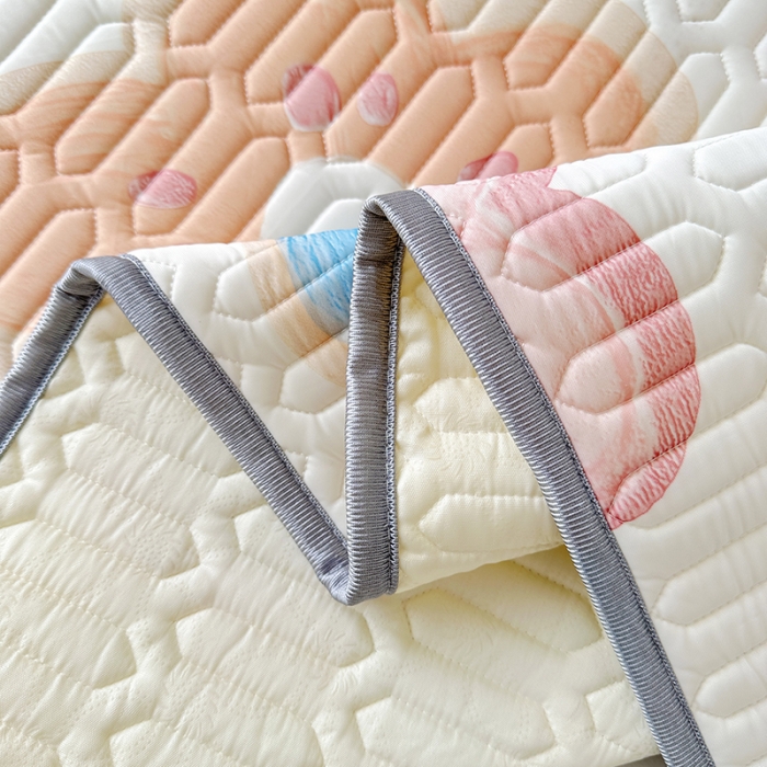 91家纺网 家纺一手货源 找家纺 纽缦 乳胶床笠三件套 春暖花语