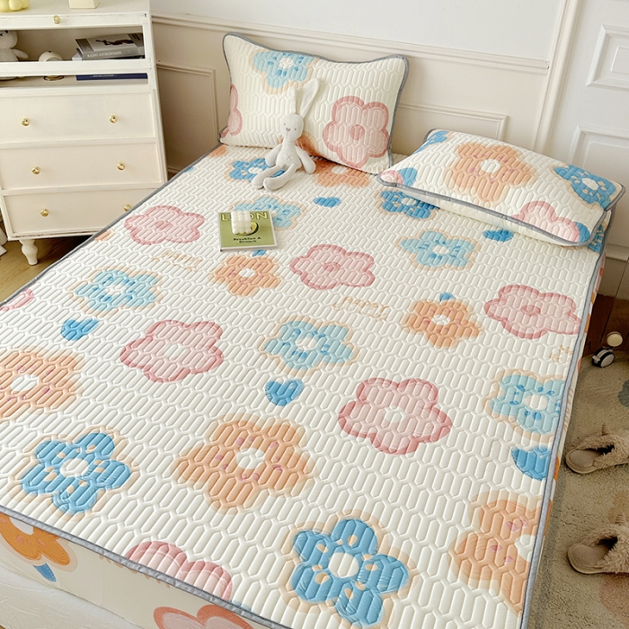 91家纺网 家纺一手货源 找家纺 纽缦 乳胶床笠三件套 春暖花语