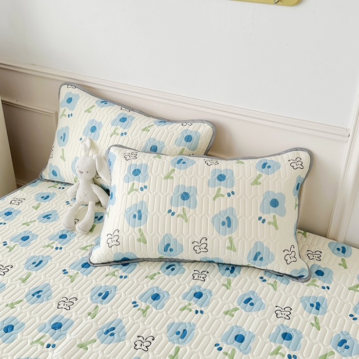 91家纺网 家纺一手货源 找家纺 纽缦 乳胶床笠三件套 蝶恋-兰