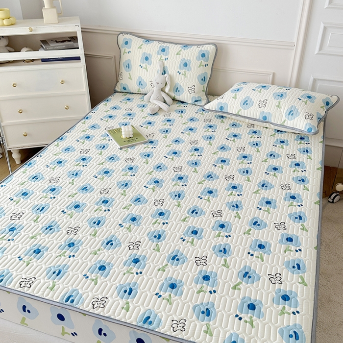 91家纺网 家纺一手货源 找家纺 纽缦 乳胶床笠三件套 蝶恋-兰