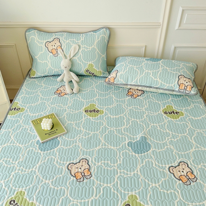 91家纺网 家纺一手货源 找家纺 纽缦 乳胶床笠三件套 蝴蝶熊