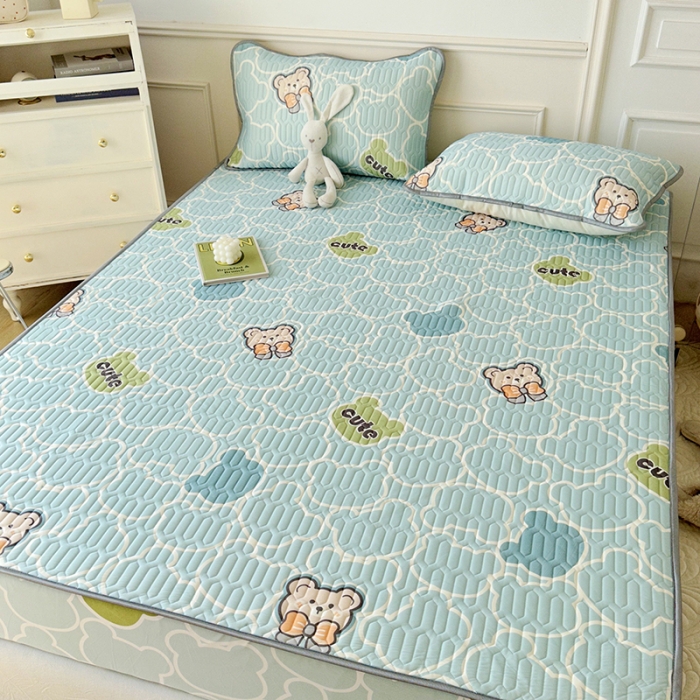 91家纺网 家纺一手货源 找家纺 纽缦 乳胶床笠三件套 蝴蝶熊