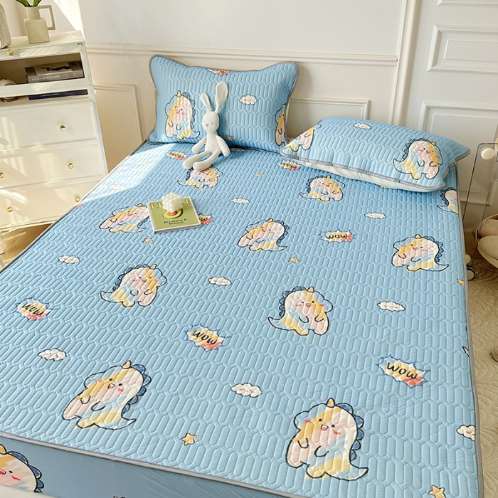 91家纺网 家纺一手货源 找家纺 纽缦 乳胶床笠三件套 欢乐奶龙