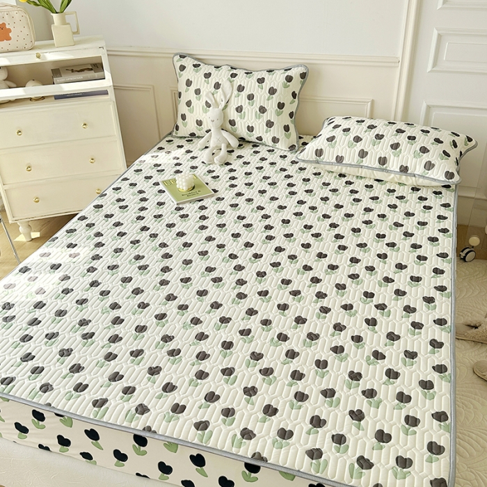 91家纺网 家纺一手货源 找家纺 纽缦 乳胶床笠三件套 浅夏-白