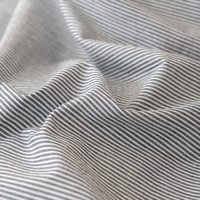 91家纺网 家纺一手货源 找家纺 棉邦 2023新款A类全棉色织水洗棉四件套 灰密条