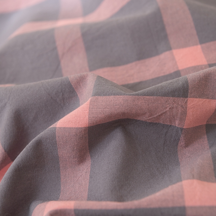 91家纺网 家纺一手货源 找家纺 棉邦 2023新款A类全棉色织水洗棉四件套 洛桑粉